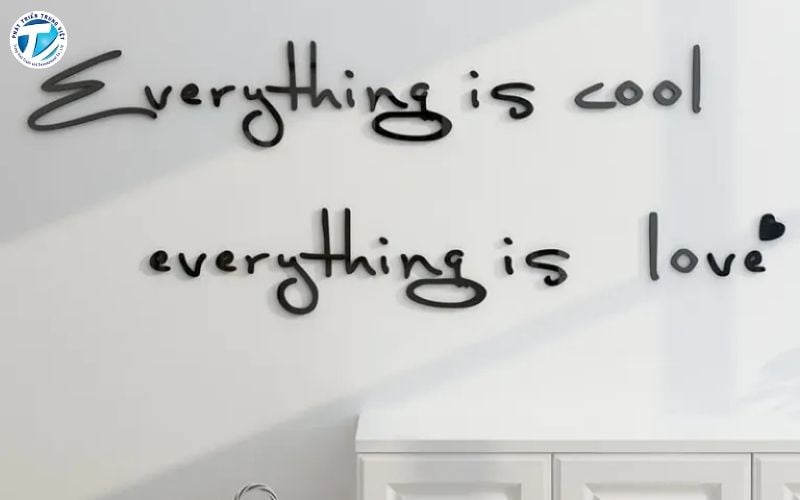 Decal chữ dán tường 3D